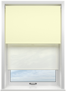 Rimini (Blackout), Cream & Illusion Sandy - Double Roller Blind